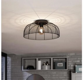 Eglo 43896 - Stropné svietidlo RINROE 1xE27/40W/230V čierna