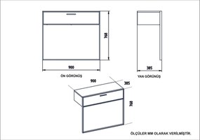 Dekoratívny stolík Polka Aynali Black