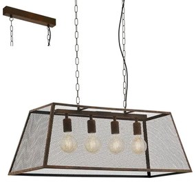 Eglo 49799 - Závesné svietidlo AMESBURY 4xE27/60W