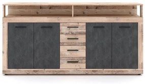 Komoda RUNA svetlohnedá/antracit