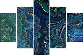 Obraz - Zeleno-modrý mramor (150x105 cm)