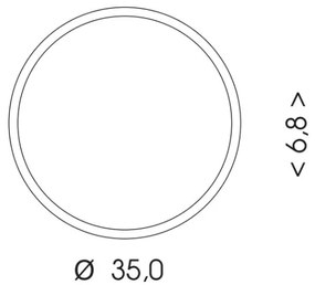 Ecolite WMAT350/HF-25W/CR - LED Stropné svietidlo so senzorom LED/25W/230V čierna