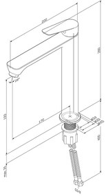 Umývadlová batéria AM.PM Hit FTA92033 vysoká, biela