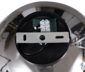 Art Deco stropné svietidlo čierne s dymovým sklom - Sandra