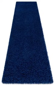Behúň SOFFI shaggy 5cm tmavo modrá - do kuchyne, predsiene, chodby, haly Veľkosť: 60x250cm