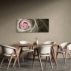 Obraz - Abstraktné ruže svetlo ružová (120x50 cm)