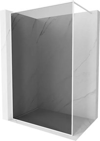 Mexen Kioto-F, sprchová zástena s rámom 80 x 202 cm, 8 mm šedé sklo, biely profil, 800-080-104-20-40