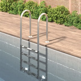 Bazénový rebrík 54x38x184,5 cm 304 nehrdzavejúca oceľ 93459