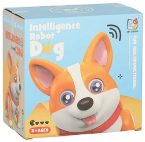 KIK Interaktívna hračka pes Corgi s hudbou a svetielkami