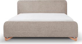 Posteľ Flamingo 180x200 cm, béžová cappuccino štruktúrovaná tkanina
