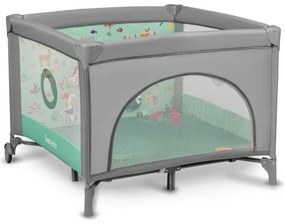 Lionelo - Hracia ohrádka MILLE sivá/zelená