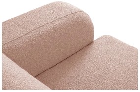 Ružová pohovka z textílie bouclé 235 cm Molino – Micadoni Home