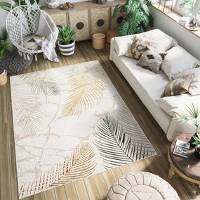 Luxusný koberec s listovým vzorom Golden Šírka: 80 cm | Dĺžka: 150 cm