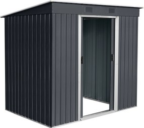 Záhradný domček BestBerg ZD-67AW / 4,3 m² / 197 × 217 × 202 cm / antracit/biela