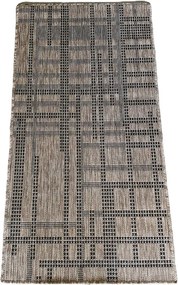 Sisalový koberec s pruhovaným vzorom v béžovo-sivej farbe Rozmer: 80x150 cm