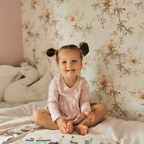 Tapeta divoké kvety biela 280x50 cm