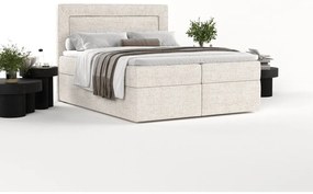 Krémovobiela boxspring posteľ s úložným priestorom 160x200 cm Imagine – Maison de Rêve
