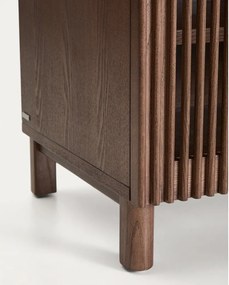 Tmavohnedý TV stolík v dekore orecha 180x49,5x42,5 cm Beyla – Kave Home