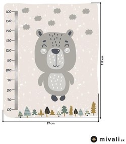 Samolepky na stenu - Meter - Medvedík
