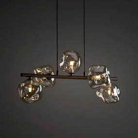 Luster na lane LAVA 5xG9/8W/230V bronzový/dýmovo béžový