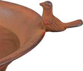 Hrdzavé kovové krmítko pre vtáčiky na nohe - 48*42*71 cm