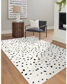 Dywany Łuszczów, Kusový koberec Mode 8508 cream/black, 120x170, biela, chodba / predsieň