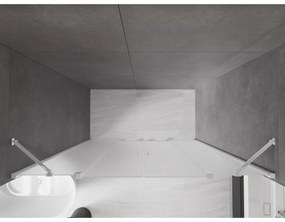 Mexen Velar Duo, posuvné sprchové dvere do otvoru 200 cm, 8mm sklo námraza, chrómová, 871-200-000-32-01