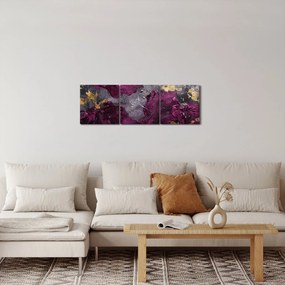 Obraz - Textúrovanie abstrakcie (s hodinami) (90x30 cm)