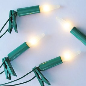 EXIHAND Vianočná reťaz ASTERIA, 16 žiaroviek, biele svetlo, 10,5 m
