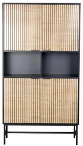 Vitrína Mago přírodní dub/černá mat