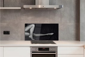 Nástenný panel  Čierne a biele sieťované nohy 125x50 cm