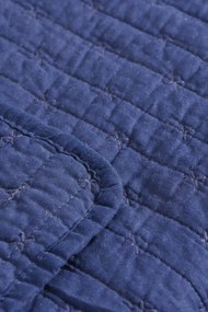 Ib Laursen Prešívaný prehoz Indigo Cross Stitches 180 x 130 cm