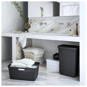 Tmavosivý kôš na bielizeň Curver Jute, 58 l