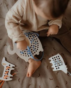 Montessori drevená prepletacia hračka - jazvečík