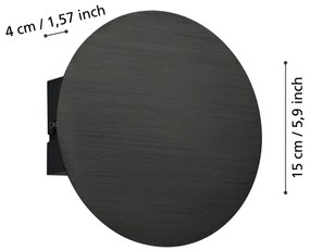 Eglo 901198 - LED Nástenné svietidlo TALAMELLO LED/4W/230V 3000K čierna