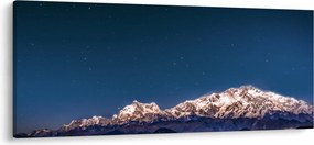 Obraz hôr a nočnej oblohy (120x50 cm)
