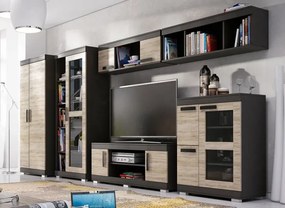 Obývacia stena Kombi P1, sivá/dub sonoma