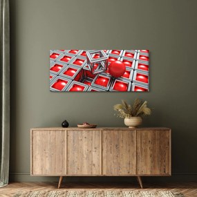Obraz - 3D metalická abstrakcia (120x50 cm)