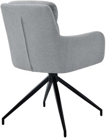 Jedálenská stolička Somers - látka - svetlo šedá