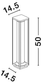 Vonkajšia lampa Pacific 50 čierna