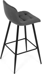 Barová stolička zamatová, sivá AUB-X7015 GREY2
