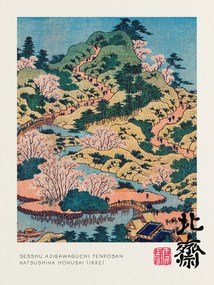 Obrazová reprodukcia Sesshu Ajigawaguchi Tenposan - Katsushika Hokusai, (30 x 40 cm)