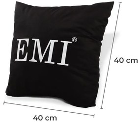 Vankúš 40x40 s potlačou čierny EMI