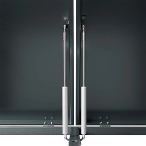 Kovový prístrešok pre 4 popolnice, antracit, 264×116×80 cm