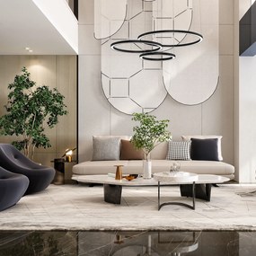 Závesné LED svietidlo Galaxia, 3x LED 85w, 3500k, b