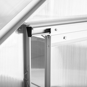 tectake 402478 polykarbonátový skleník s pozinkovanou základňou - 375 x 185 x 195 cm