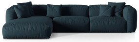 Tmavomodrá modulárna rohová pohovka (ľavý roh) Martina – Micadoni Home