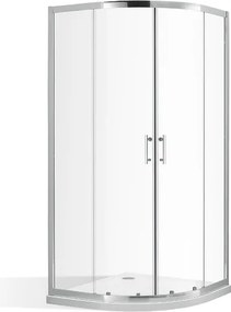 Roltechnik Outlet Štvrťkruhový sprchový kút OBR2 - bez vaničky ROTH-Variant: rozmery: 90x90 cm - (OBR2/90x90 - 4000702), ROTH-Profily: profily: brill…