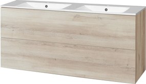 Mereo, Mereo Aira, kúpeľňová skrinka s keramickým umývadlom 121 cm, dub Kronberg, MER-CN723
