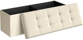 Taburet Soor s úložným prostorem světle béžový